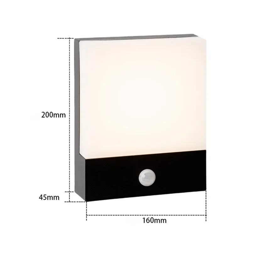20w Infrared Wall Lamp LED Sensor Outdoor Waterproof Lights Aisle Corridor Porch Garden Light BL666 | Лампы и освещение