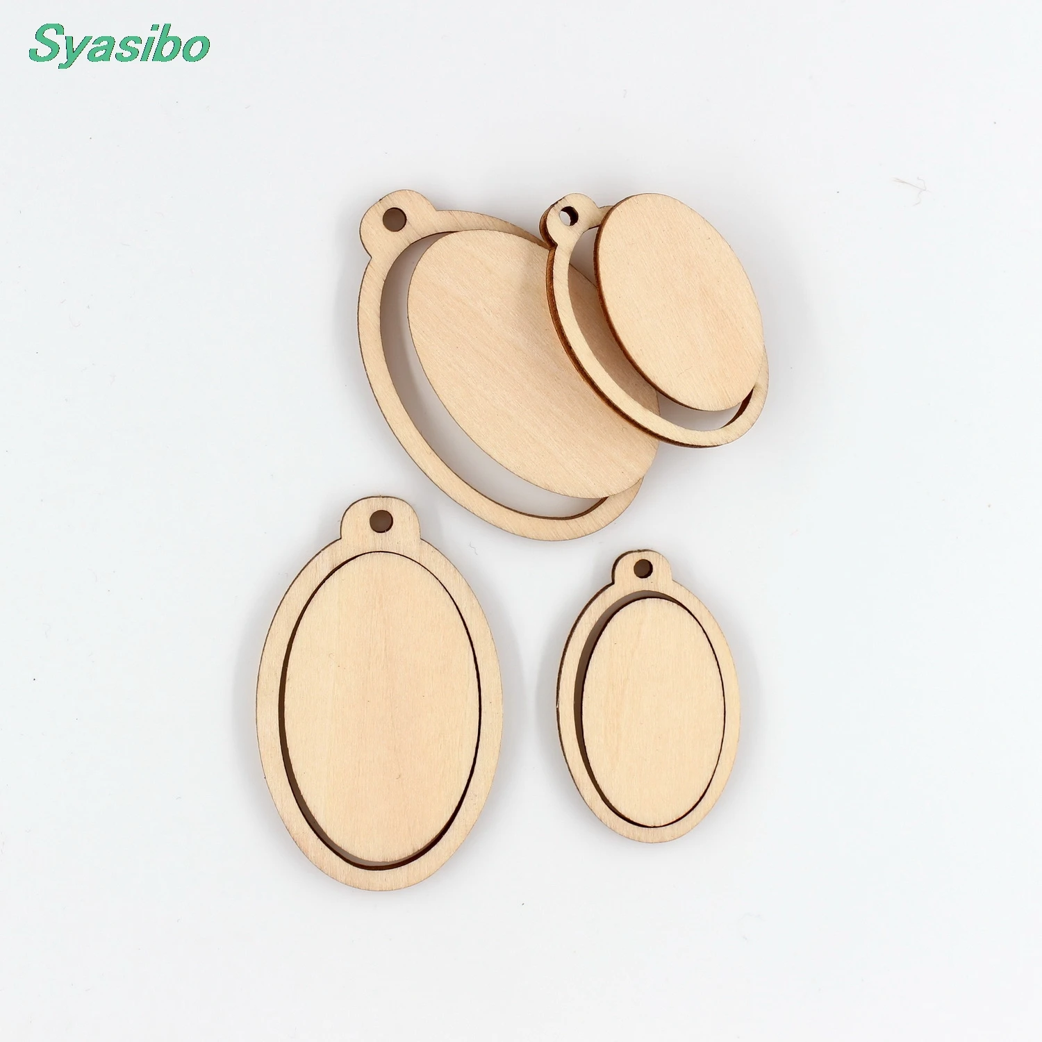 (10 шт. каждого) фотообои и 50 мм овальные деревенские подарки пустое дерево