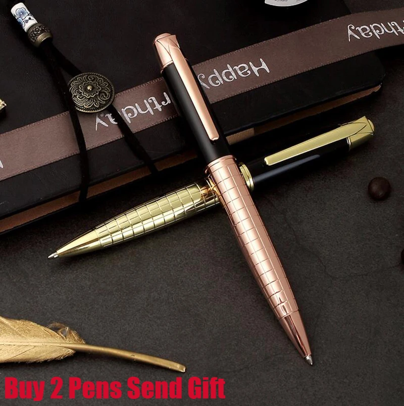 

Hot Selling High Quality Metal Ballpoint Pen Luxury Business Men Signature Pen Buy 2 Pens Send Gift