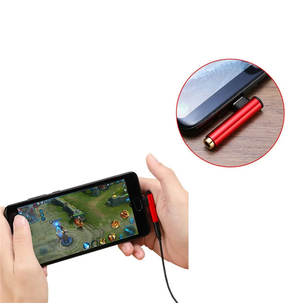 Мини гарнитура для смартфонов женский и мужской маленький наушник AUX кабель Type C