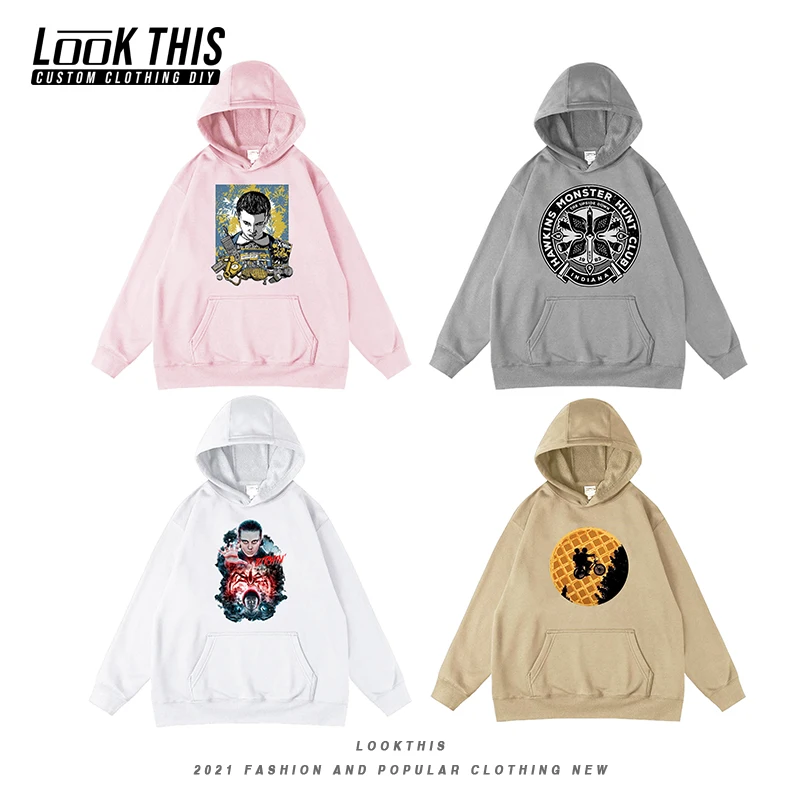 

Stranger Things Cool Men Oversized Sweatshirt Boy Autumn 2021 Hooded Pullover Couples Male Long Sleeve Hoodies Fleece Tops