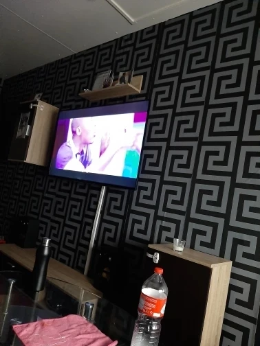 3D обои с геометрическим рисунком роскошные черные атласные греческими клавишами