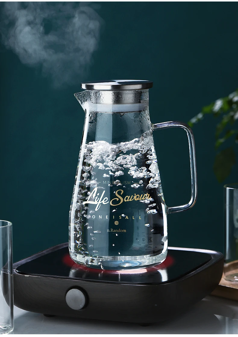 1000 мл 2000 чайный горшок стеклянный чайник для воды контейнер сока из