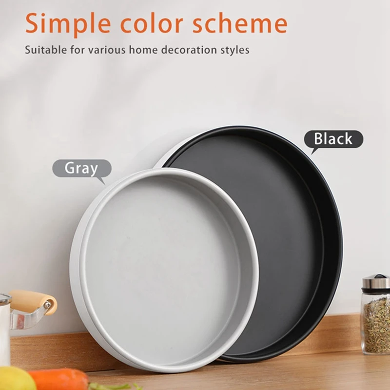 

Ecoco 2 Pcs Rotating Storage Rack Seasoning Organizer Shelf Oilproof Non-Slip Kitchen Supplies Holder Grey S & L