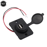 Port USB Car Phone Charger Adapter Dual USB Charging Power Outlet 4 2A for 12V 24V Auto Motorcycle Adapters Socket Charger