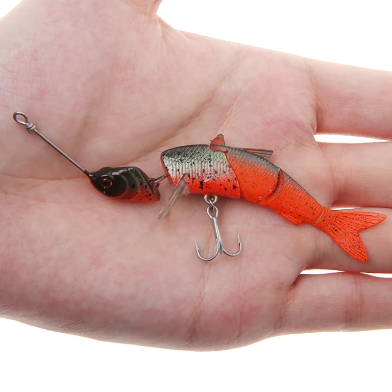 ARDEA Мягкая приманка джиг голова Мульти соединенная рыболовная 75 мм 8 г VMC крючок