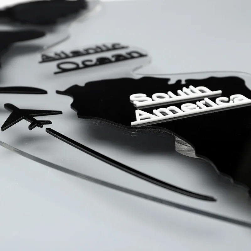 Креативные настенные 3d-часы с картой мира современные большие светящиеся часы