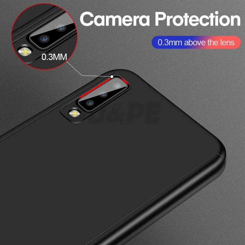 360 Полное покрытие чехол для Samsung Galaxy A7 A6 A8 A9 J4 J6 J8 плюс 2018 A5 2017 Чехлы A20 A20E A30 A50 A70 A90 |