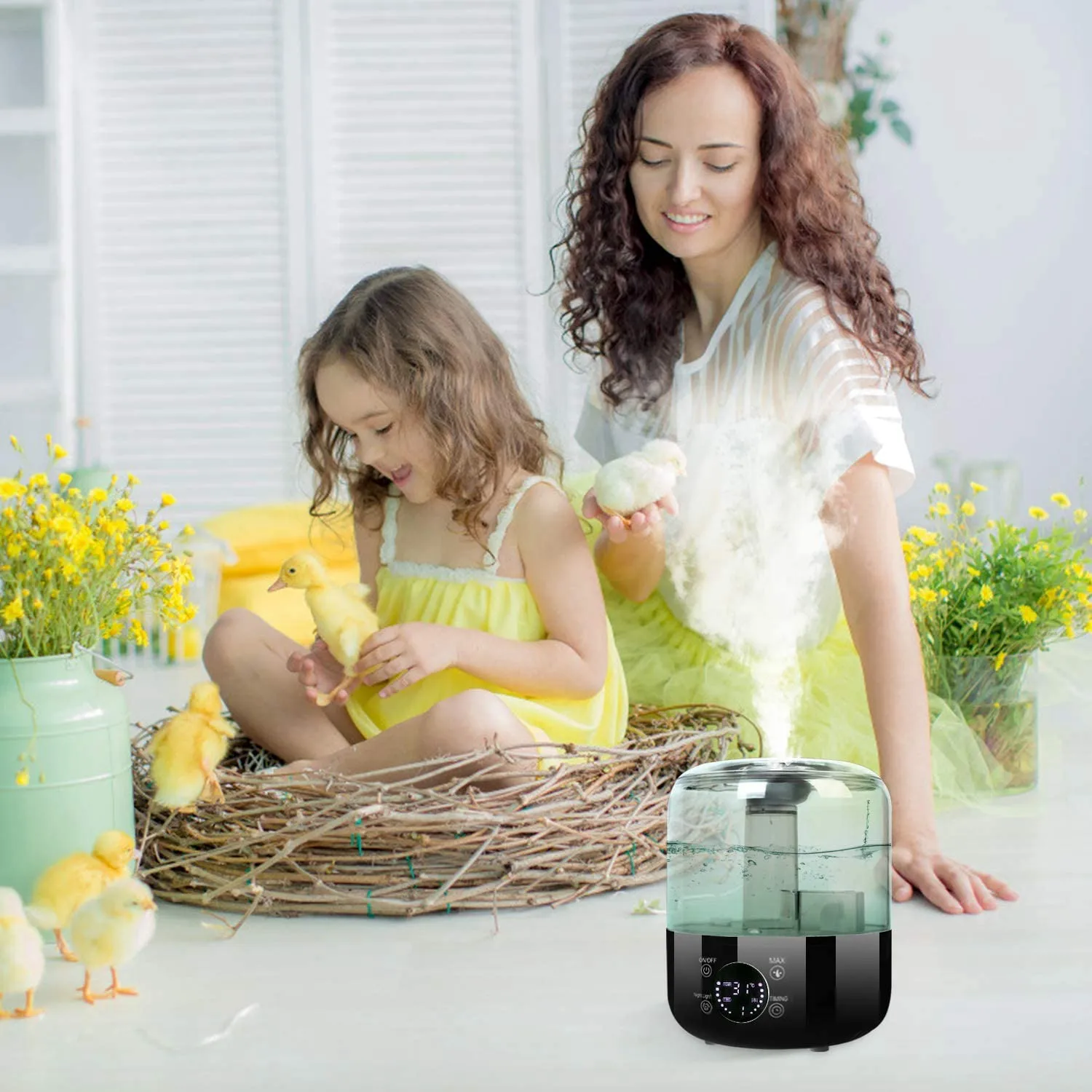 

Ultrasonic Cool Mist Humidifiers 3L,USB Portable Desk Diffuser Remote Control for Bedroom Home Office Room