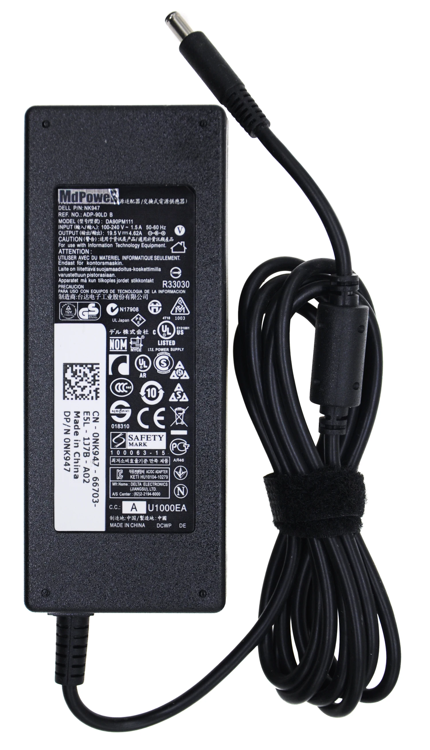 

Original 19.5V 4.62A 90W laptop charger ac adapter for Dell inspiron 20 3043 3064 22 3265 24-3455 24-5450 20-3059 DA90PM 111