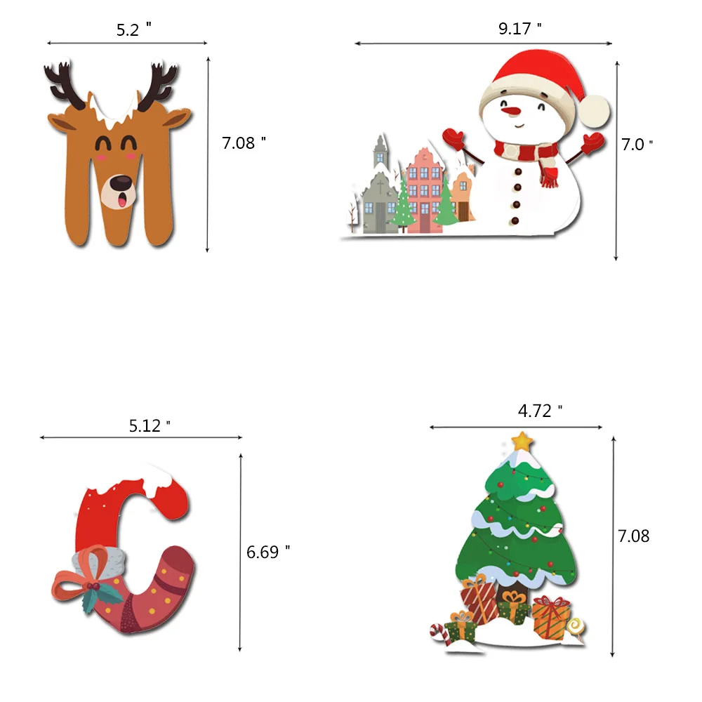 

49pcs Merry Christmas Balloons Santa Clause Snowman Tree New Year Christmas Cake flag Balloons Party Decoration Balloons