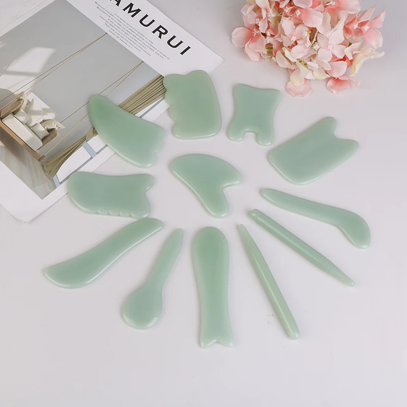 1 шт. личный помощник красоты массаж натуральный авантюрин нефрит скребком гуаша