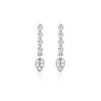925 sterling silver ear needle leaf shaped crystal diamond pendant ladies mini zircon earrings fashion jewelry birthday gifts