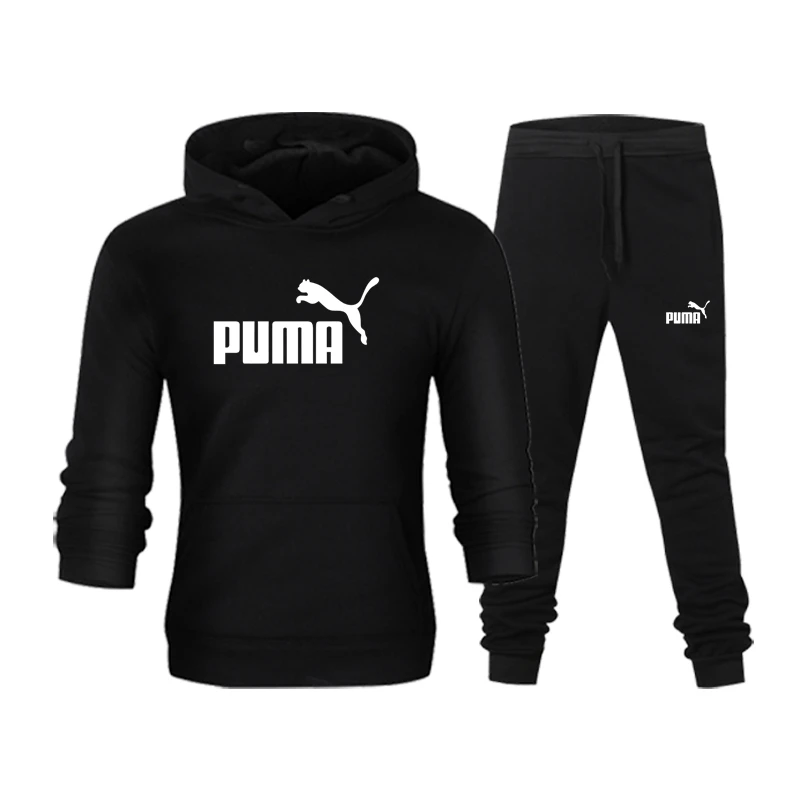 

PUMA Tracksuit Men Sets Winter Hoodies Pants 2 Piece Set S-3XL Fashion Hoody Mens Sweatshirt Sporting Joggers Sweatpants Suit