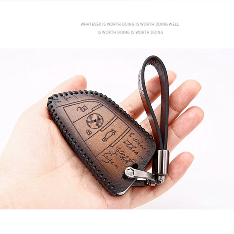 Чехол для автомобильного ключа из натуральной кожи защитный чехол ключей BMW F10 F30