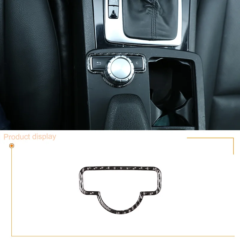 

Soft Carbon Fiber Car Multimedia Frame Trim Stickers Accessories For Mercedes Benz C Class W204 2007-2013 GLK X204 E Class W212