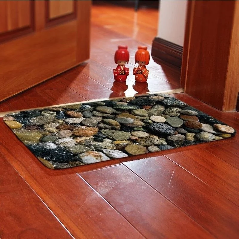 Новейший серый нескользящий коврик для прихожей кухни ванной комнаты из мягкой