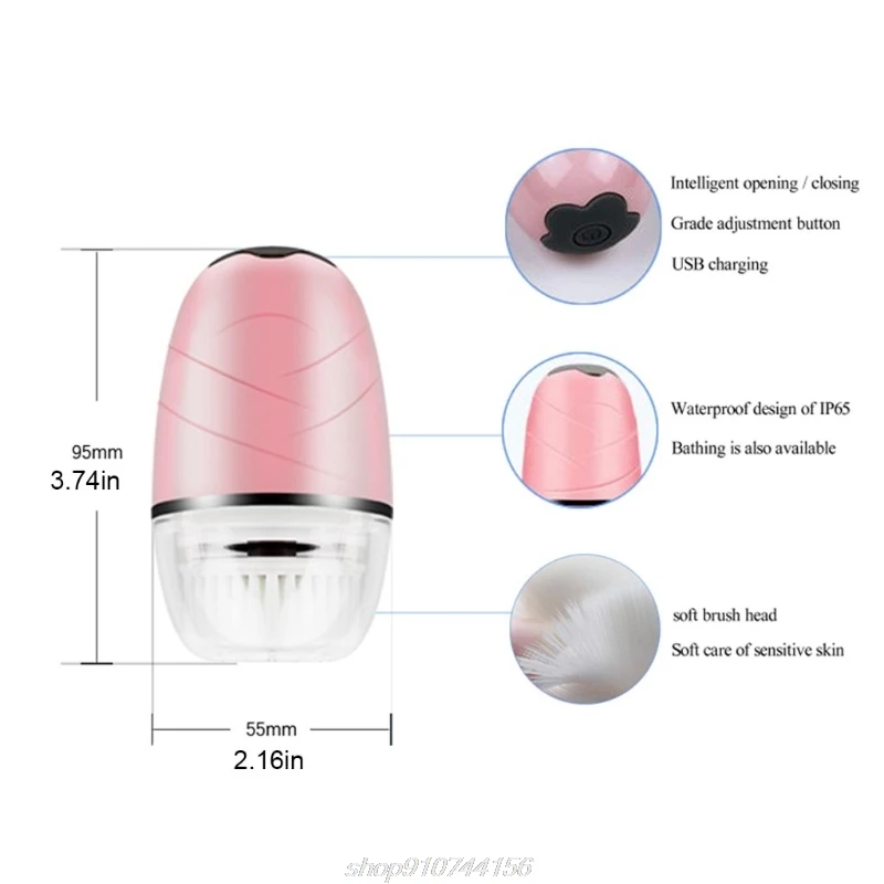 

3-In-1 Electric Facial Cleansing Brush Facial Cleanser Electric Rechargeable Facial Brush Cleanser Exfoliating M18 21 Dropship