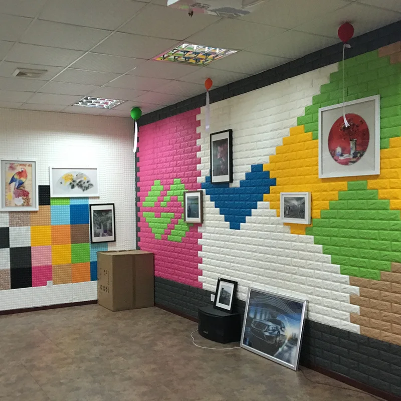 10 pieces wall stickers self adhesive imitation brick wallpaper christmas new year 2022 decorations for home room kitchen decor free global shipping