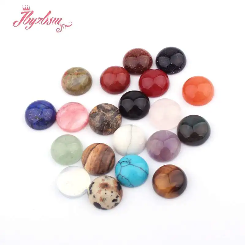 10 мм круглые кабошоны в виде монеты купол незасверленные бусины из натурального