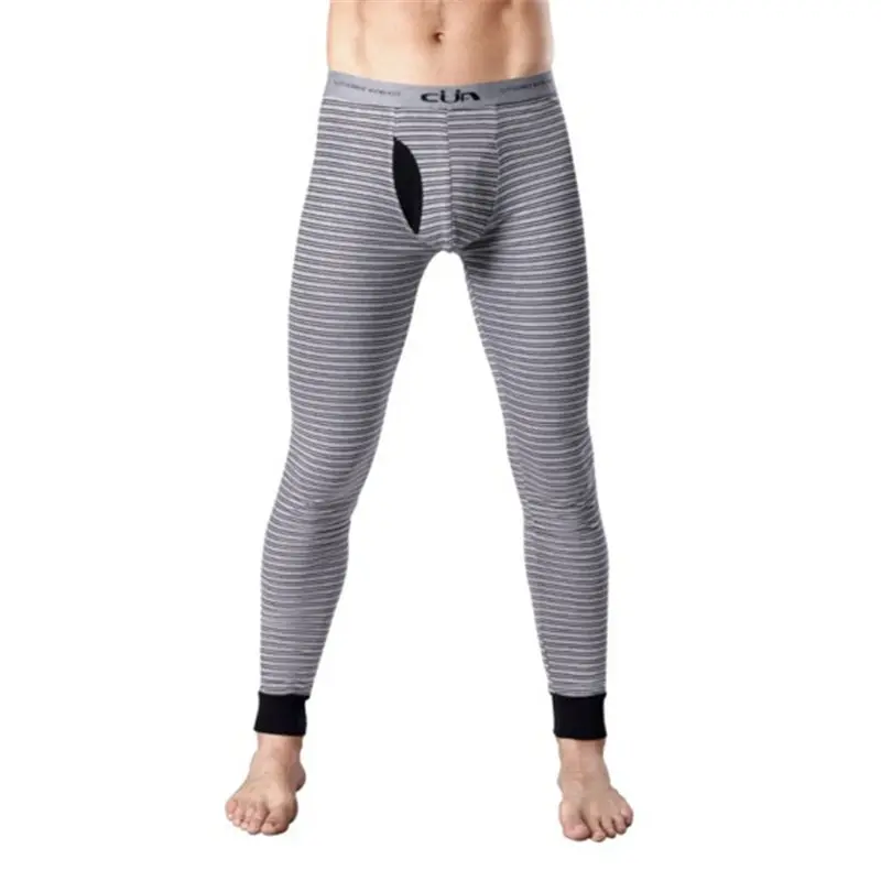 Кальсоны мужские теплые утягивающие штаны в полоску нижнее белье термобелье