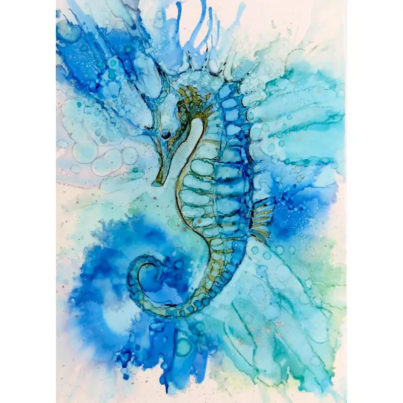 

GATYZTORY 5D Diamond Painting Hippocampus Diamond Embroidery Full Square Diamond Mosaic Cross Stitch Animals Home Decor