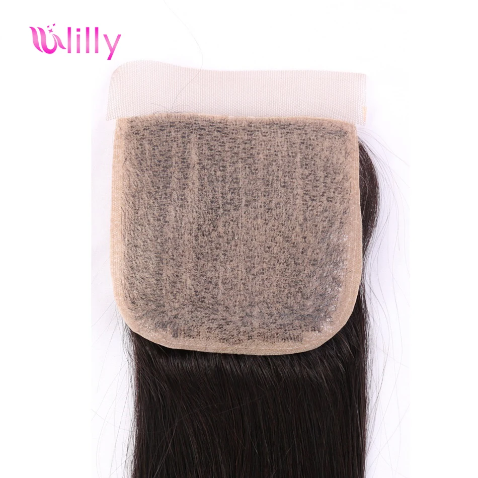 

Cheap PU Lace Closure Only Fake Scalp Straight Brazilian Remy Human Hair Pre Plucked 4x4 Swiss Lace Closure Only Free Part Soft