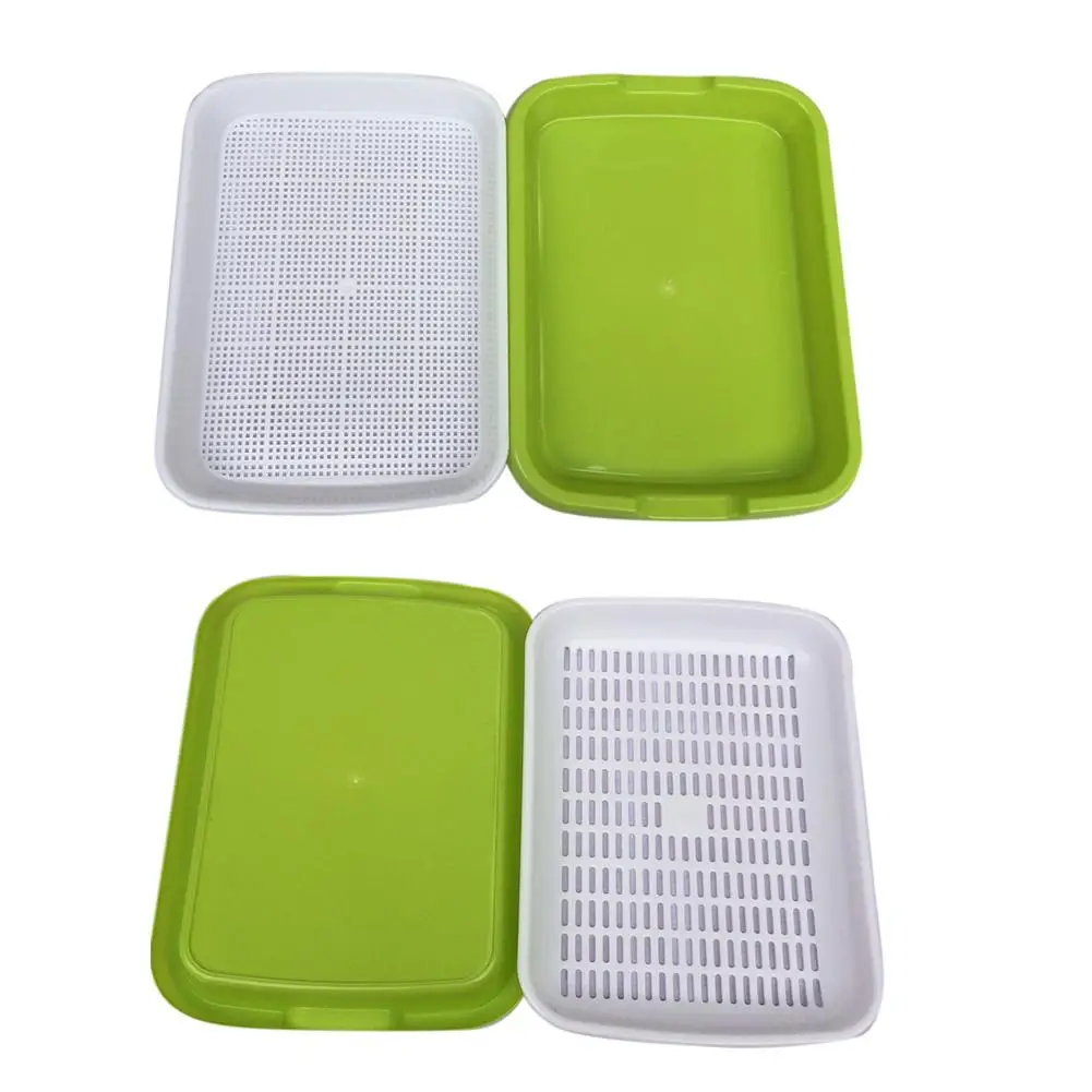 Planting Tray Sprouts Hydroponics Wheat Grass Implant Double-layer Soilless Culture Dish Seedling Color Random | Дом и сад