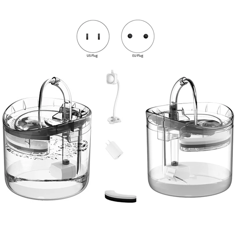 

Automatic Cat Water Fountain with Faucet Dog Water Dispenser Transparent Drinkers for Cats Pet Drinking Bowl