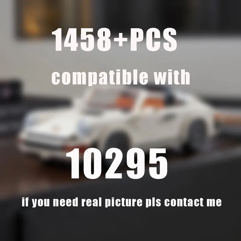 

1458PCS High-tech Retro Sports Car 911 Model Building Block 10295 Bricks Super Racing Classic Vehicle Toys For Children's Gifts