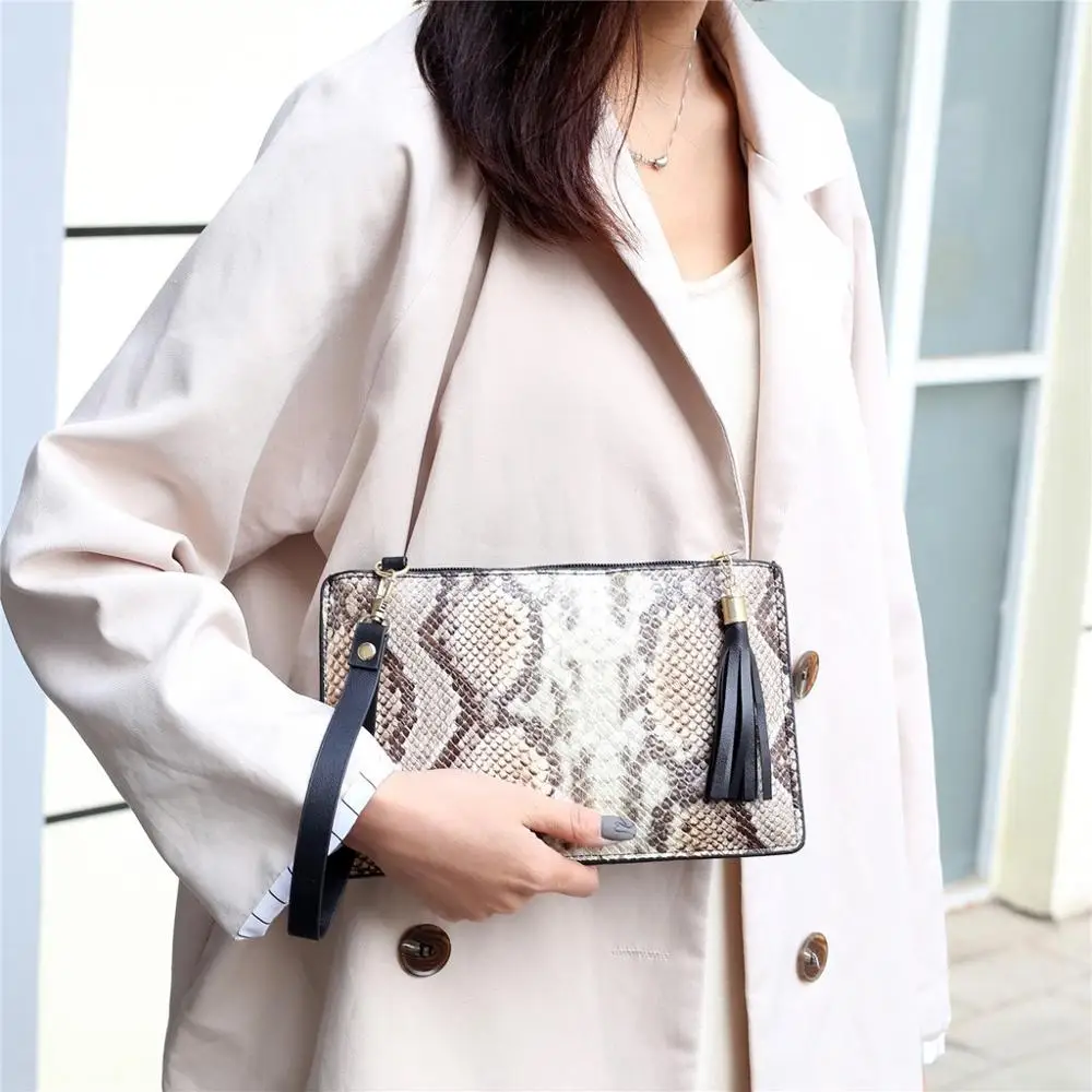 Модная женская сумочка из искусственной кожи змеиная кожа змеиный принт кошелек