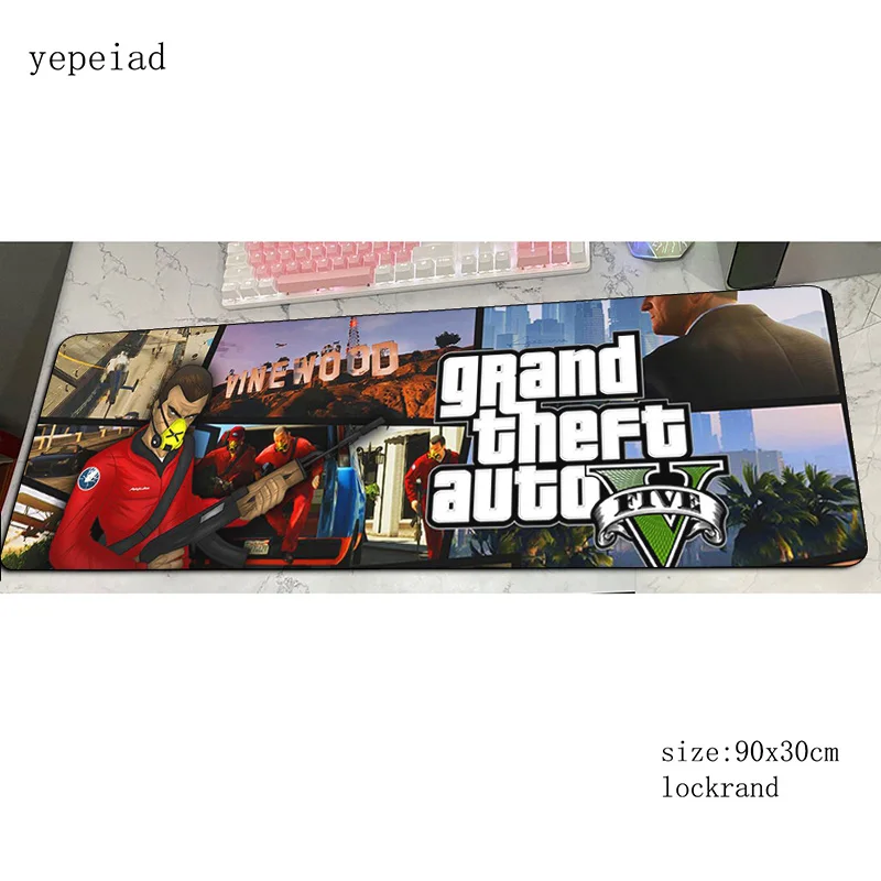 Коврик для мыши gta 5 игровой коврик 900x300x4 мм эстетический Настольный notbook