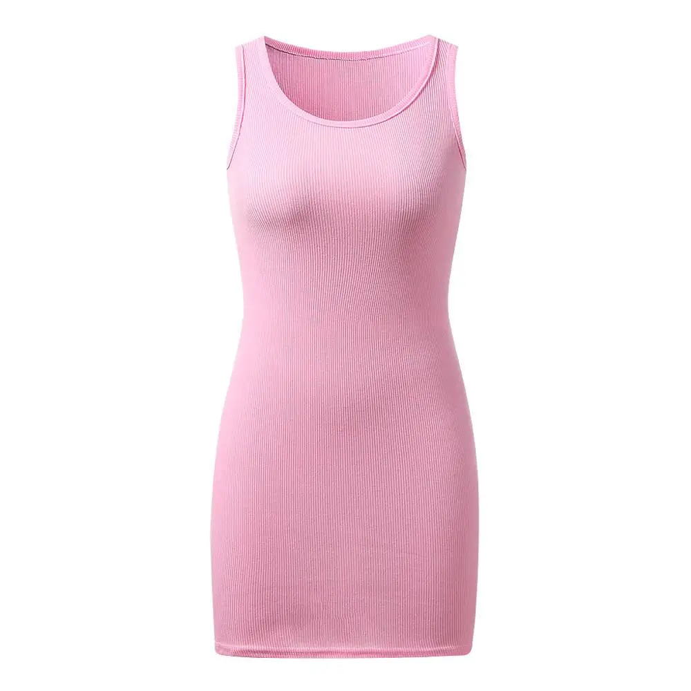 Летние женские сексуальные бедра однотонные тканевое платье с О образным