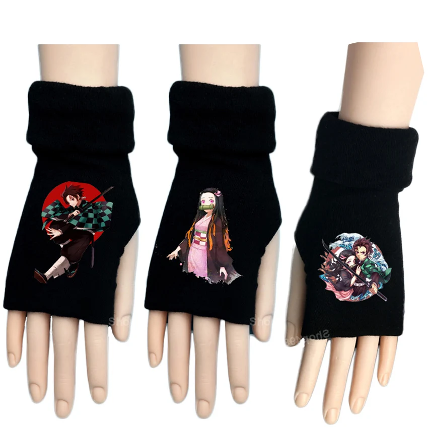 Аниме демон Slayer аксессуары для косплея мужчин и женщин Хлопковые вязаные