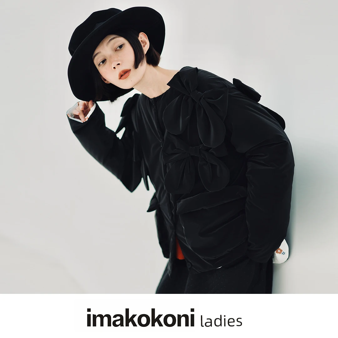 

Женское пальто 2021, черное Оригинальное тонкое хлопковое платье с бантом для девушек, японское осенне-зимнее платье