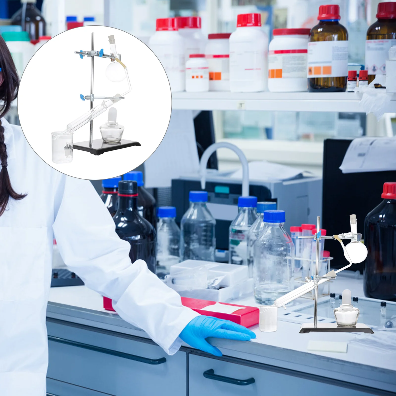 

1 Набор эфирных масел Moonshine, спиртовой дистиллятор, химическая лаборатория наборы приборов из стекла