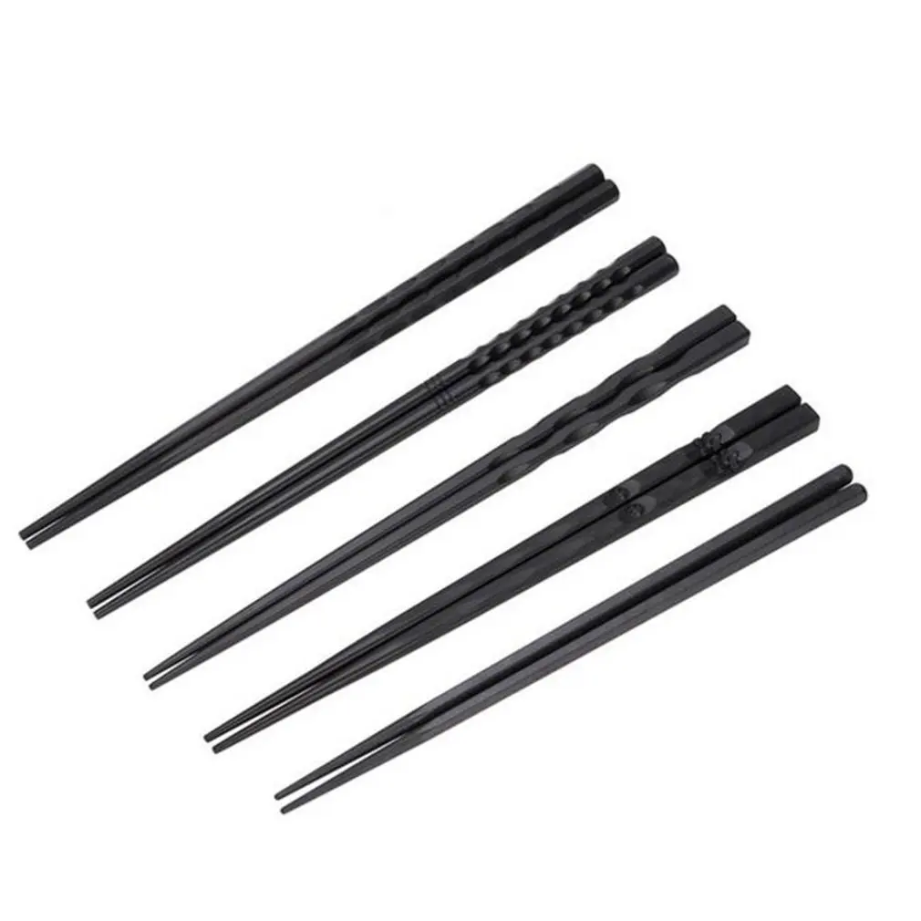

1 Pair Japanese Chopsticks Alloy Non-Slip Wood Color Sushi Chop Sticks Set Chinese Gift Family Friends Colleagues Gifts