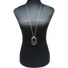 Модное Трендовое ожерелье с цепочкой до ключиц, увеличенное ожерелье в стиле ретро с большим круглым кулоном, женские ожерелья, ювелирные изделия XL602