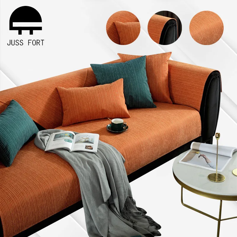 

Nordic Modern Striped Sofa Cover Thicken Four Seasons Non-slip Cushion Couch Slipcover for Living room Furniture Pet Dog Mat 1pc