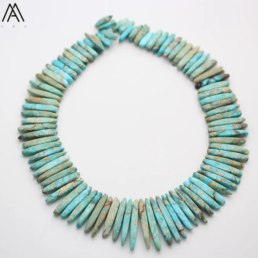 Природные морские осадки Jaspers Stick Point Loose Beads Cut Slice Emperor подвесные бусины для женщин
