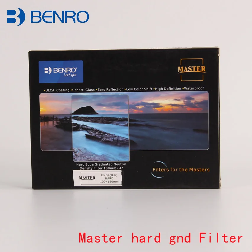 Benro 100x150 мм Master Hard GND 0 6 9 1 2 фильтр GND4 GND8 GND16 жесткое Оптическое Стекло