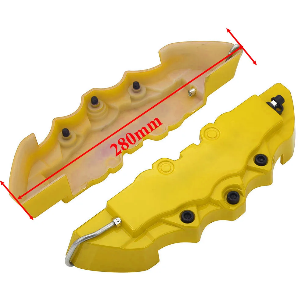 Plastic Yellow L 190 мм 240 мм 280 мм алюминиевая Тормозная Скоба крышка тормозной крышки комплект крышек тормозного суппорта Whithout логотип - Цвет: Plastic Yellow L