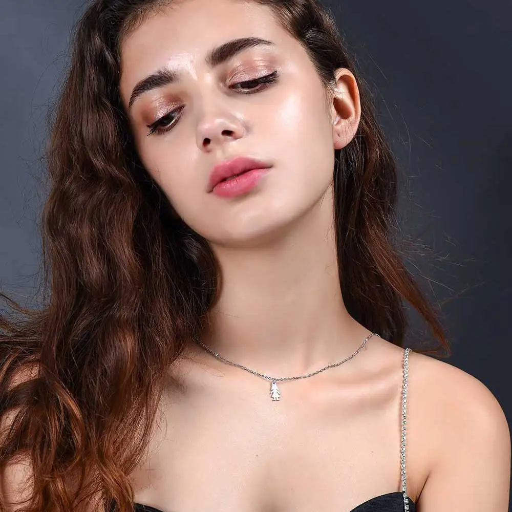 Очаровательное ожерелье из нержавеющей стали 100% для девушек никогда не