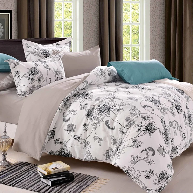 

Printed Bed Linen Soft Bedspread On The Bed Home Textile Bedding Set Duvet Cover With Bedsheet Pillowcase Bed Linen 2 Bedrooms