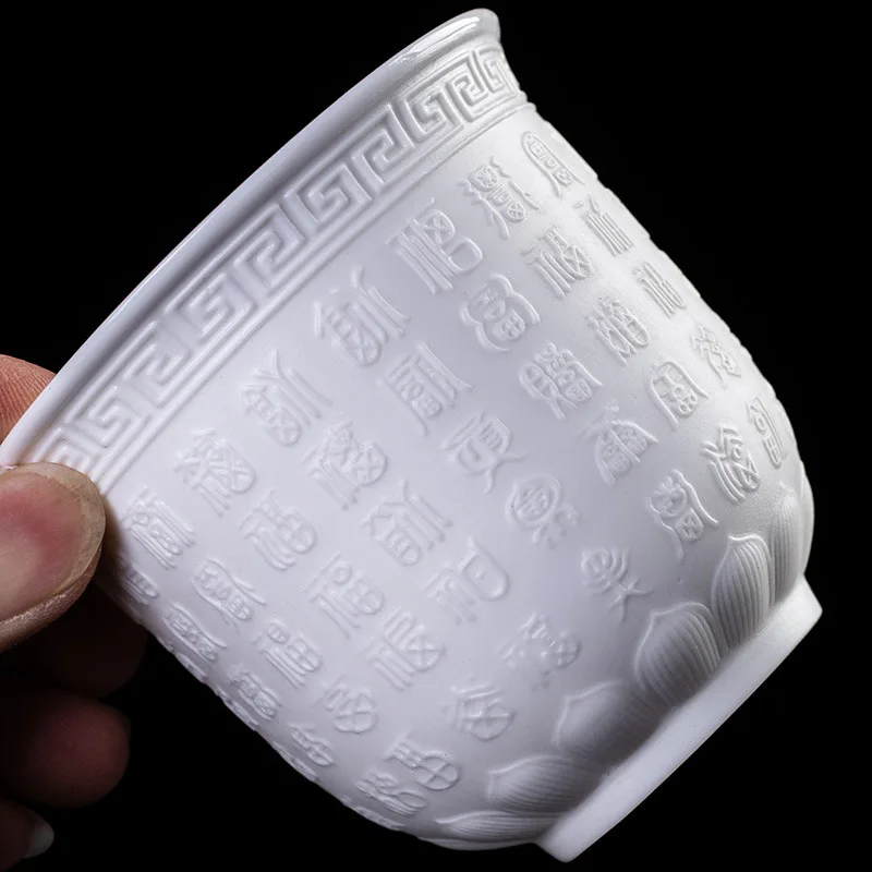 Одиночная чашка офисного подарка для чайной керамики и чайных наборов, изготовленных из баранина, жира и нефрита, сердца от Longfeng Baifu от AliExpress WW