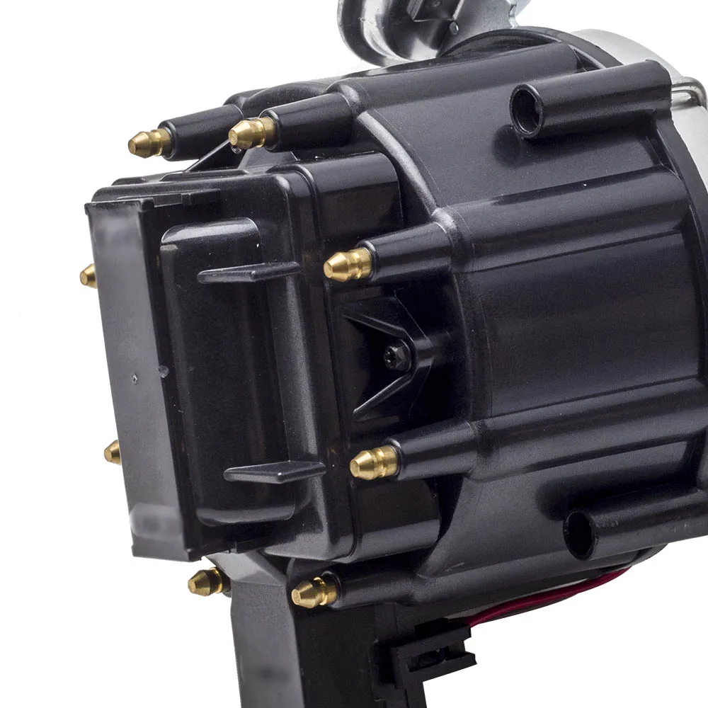 

For Chevy SBC HEI Distributor 50K Ignition Black Cap 283 305 327 350 400 Small Block