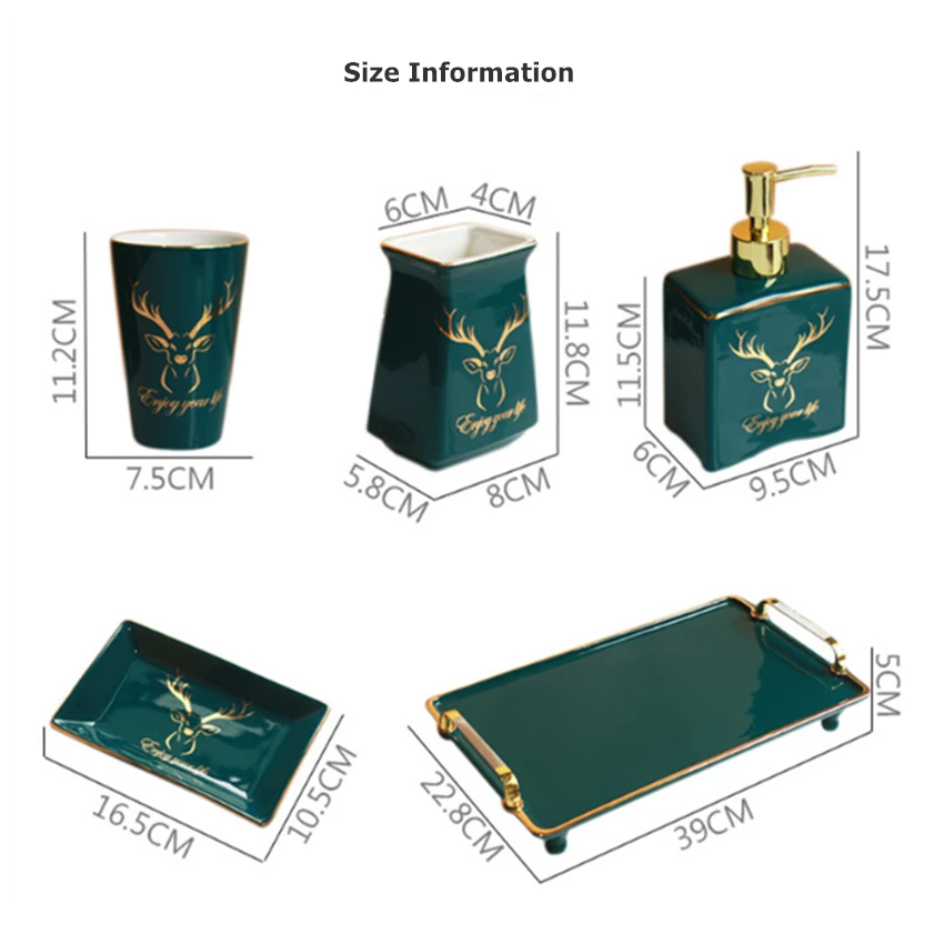 Набор аксессуаров для ванной комнаты в скандинавском стиле 5 шт. украшение отеля