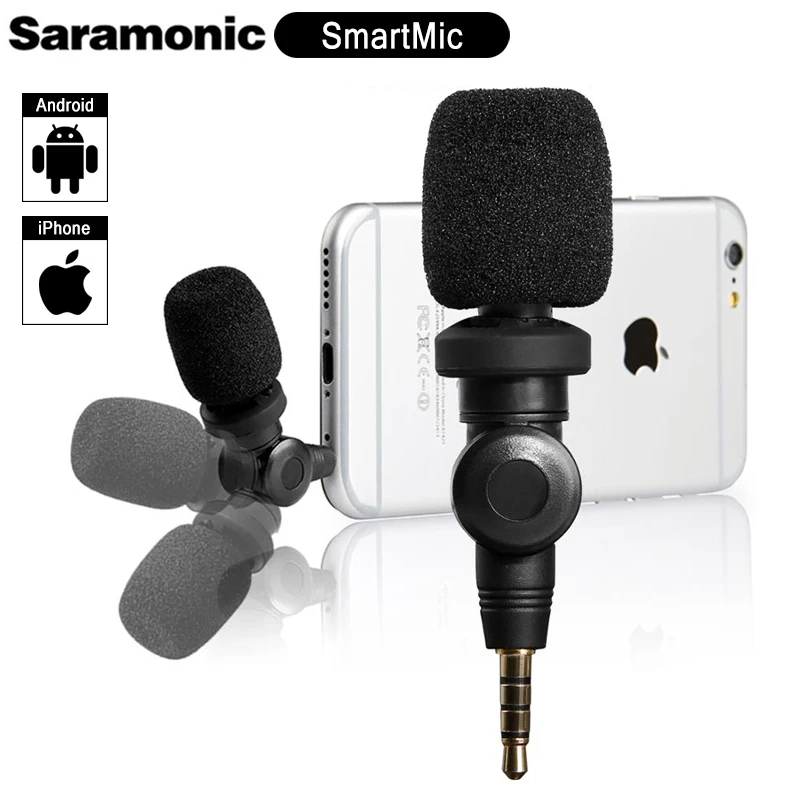 Saramonic SmartMic гибкий конденсаторный микрофон Высокая чувствительность для IOS iPad iPhone