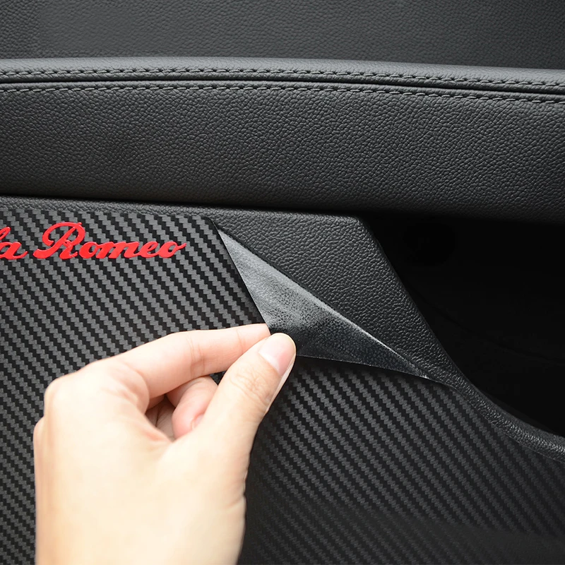 

For Alfa Romeo Giulia Stelvio Car Door Anti Kick Pad Antifouling Pad Interior Anti-dirty Pad
