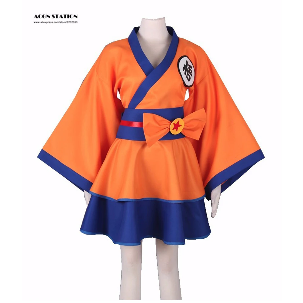 Женский костюм кимоно в стиле GO для косплея Гоку из аниме Драконий шар Сон и